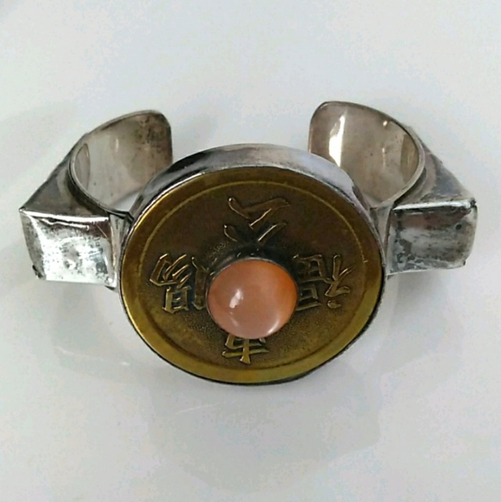 Unique Modernist Darla Nordstrom Sterling Silver Cuff VINTAGE - Picture 2 of 16